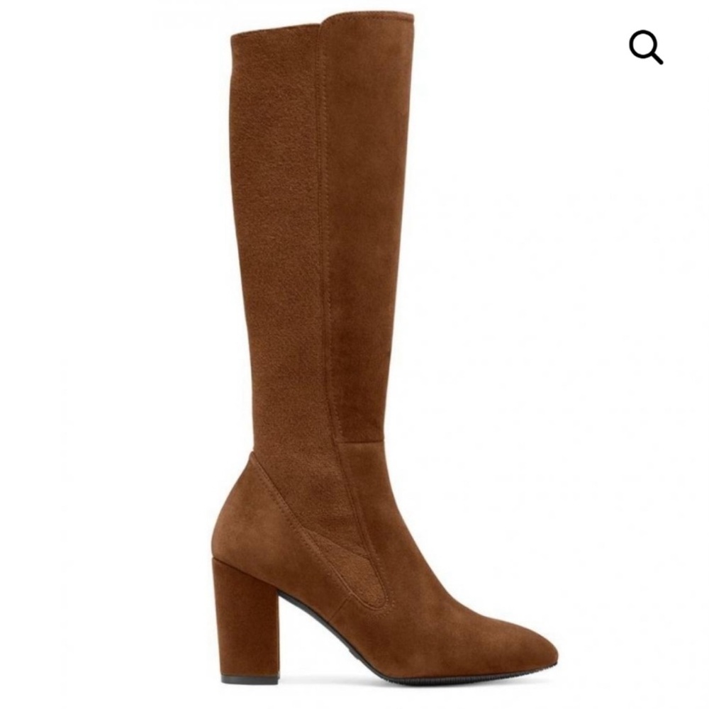 Stuart Weitzman Livia Suede Block Heel Boot in size 6.5